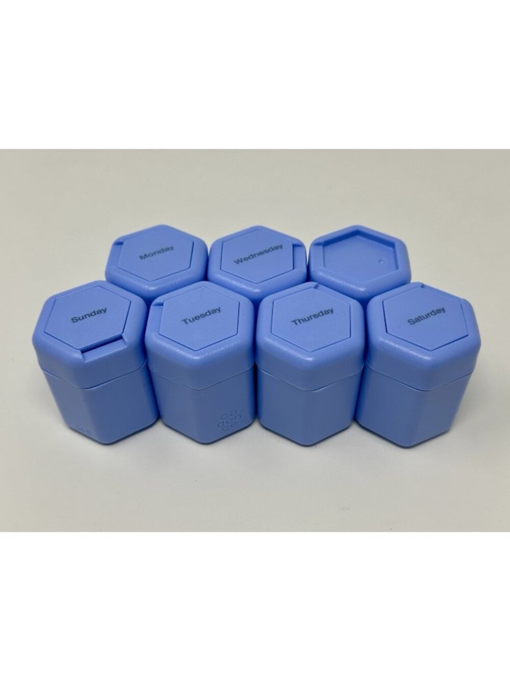 Set of 7 Cadence Capsule Cosmetic Travel Pill Containers Magnetic .56fl Original